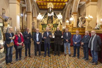 Inauguració ahir de l’exposició a l’església de la Sang. - JORDI ECHEVARRIA
