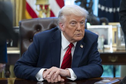 Donald Trump, la semana pasada en su despacho en la Casa Blanca. - EUROPA PRESS