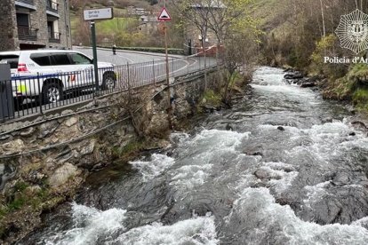 El lugar donde se encontró ayer el cuerpo en Ordino. - POLICÍA ANDORRA