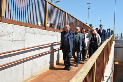Estreno de la infraestructura ayer en la zona del apeadero de Térmens. - FGC