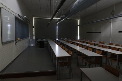 Una aula de la UdL.