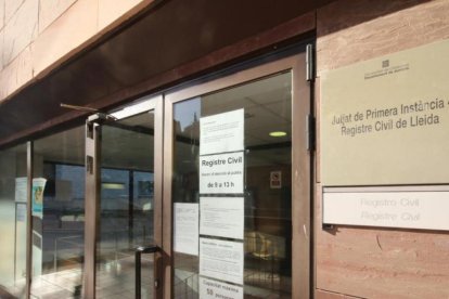 Las oficinas del registro civil en Lleida.