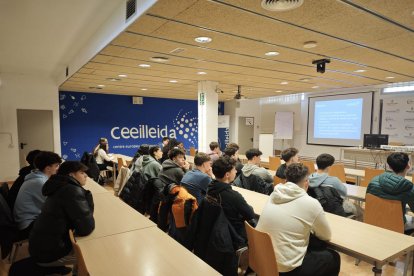 Estudiantes del IES Lo Pla d’Urgell de Bellpuig durante una visita en el CEEILleida. - CEEILLEIDA
