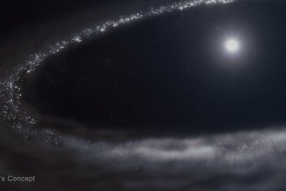 Científicos confirman la presencia de hielo de agua cristalino en un disco de escombros polvorientos que orbita una estrella similar al Sol, utilizando el telescopio espacial James Webb