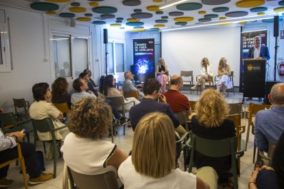Un momento de la clausura del congreso de ferias en Agramunt. - LAIA PEDRÓS