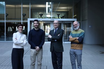 D’esquerra a dreta, Blanca Montcusí, Francisco Madrid-Gambin, Miguel Pera, Óscar Pozo.