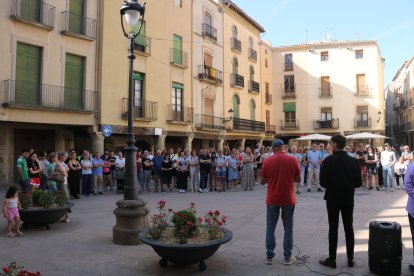 Un momento de la concentración en Cervera.