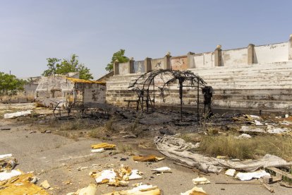 Estat en el qual va quedar la caseta després de l’incendi. - JORDI ECHEVARRIA