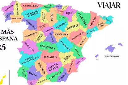 Mapa d’Espanya elaborat per la revista Viajar.