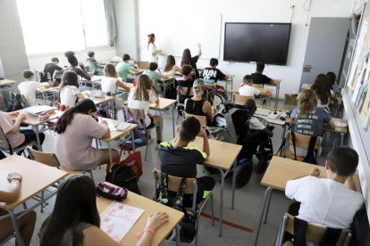 Actualmente la ratio ya ronda la treintena de alumnos en las aulas y en septiembre podrían ser más. - MAGDALENA ALTISENT