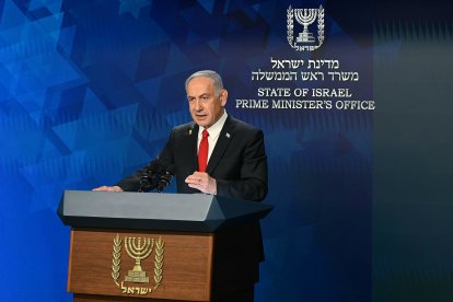 - El primer ministre d’Israel, Benjamin Netanyahu, durant una roda de premsa a Jerusalem