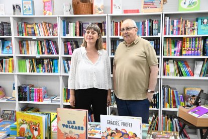 Mertxe París y Antoni Gelonch, este miércoles durante la presentación del Sant Miquel de les Lletres.