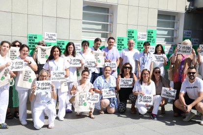 Una imatge de la concentració al CAP Bordeta-Magraners de Lleida.