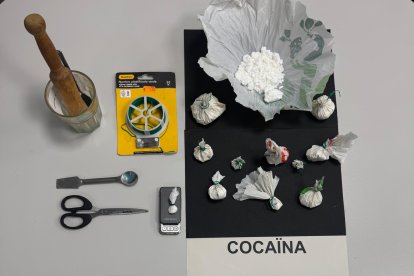 Part del material intervingut pels Mossos d’Esquadra.