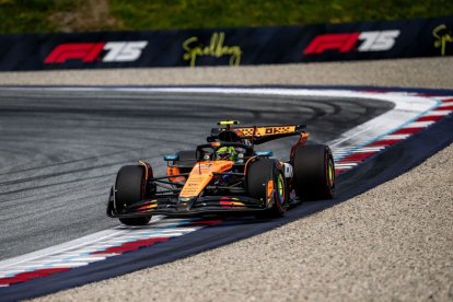 Lando Norris fue medio segundo más rápido que Charles Leclerc. - EUROPA PRESS