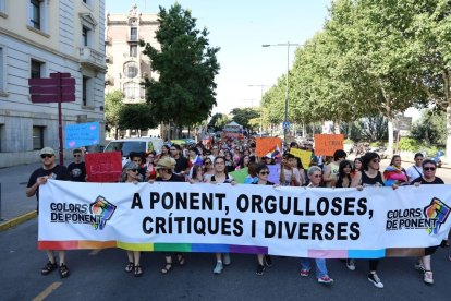 La manifestació de l’Orgull LGTBIQ+ a Lleida. - AMADO FORROLLA