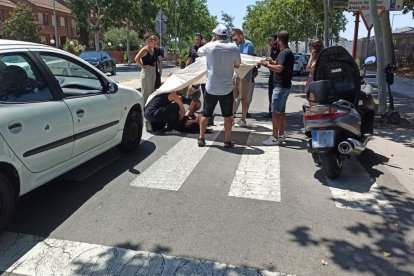 Accident al passeig Onze de Setebmre. - JAVIER MARTÍNEZ