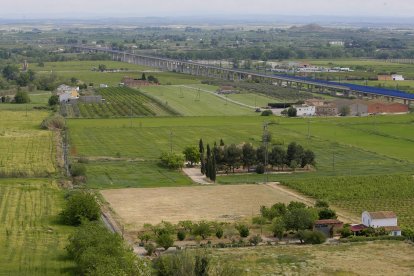 Vista de una parte de l'Horta de Lleida.