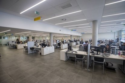 La oficina del SEPE en Cappont, una de las dos de Lleida, el día de su inauguración. - DIARI SEGRE