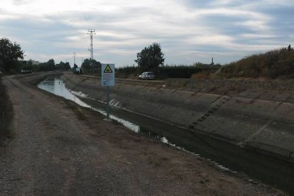 Aquesta és la zona del canal de Seròs en la qual va tenir lloc l’accident mortal el 8 d’octubre del 2016.