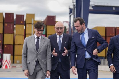 Illa i Puente en una inauguració al port de Barcelona. - EUROPA PRESS