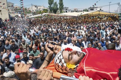 Imagen de un funeral por dos palestinos en Cisjordania. - EFE/ MAGDA GIBELLI
