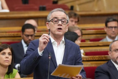 Jové durante su intervención ayer en la sesión de control al Govern en el Parlament. - ACN