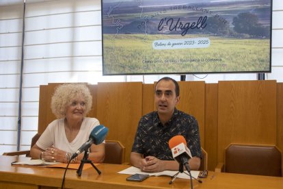 Culleré i Marín van fer balanç de la meitat de mandat ahir. - LAIA PEDRÓS