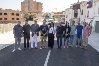 El president de la Diputació va inaugurar l’actuació de millora que s’ha allargat tres mesos. - LAIA PEDRÓS