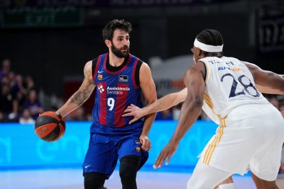 Ricky Rubio jugó su último partido oficial con el FC Barcelona en el play off 23-24 ante el Madrid. - EUROPA PRESS