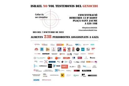 SEGRE s'adhereix a la protesta contra l'assassinat de periodistes a Gaza