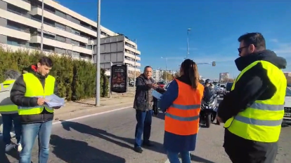 Moment de tensió durant la protesta