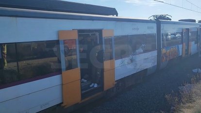 Així ha quedat el tren després de l'accident de Golmés