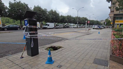 Les pluges provoquen un esvoranc a Lleida