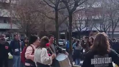 Concentració a la Seu d'Urgell per la vaga educativa.