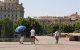 Una passarel·la a Lleida en plena onada de calor.