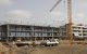 Imatge d’arxiu de la construcció d’un bloc d’habitatges a Lleida durant l’any passat.