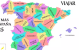 Mapa de España elaborado por la revista Viajar.