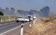 Un foc va obligar a tallar l’N-240 prop d’una hora. - DAVID POCA