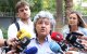 La subdirectora de Protecció Civil, Imma Solé, en una atenció als periodistes al Departament d'Interior.