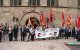 Un moment de la concentració a la plaça Paeria.