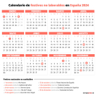 Calendario de festivos para 2024.