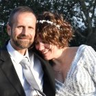 Xavier Novell i Sílvia Caballol, després de casar-se per l’Església.