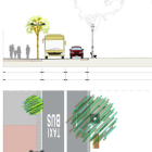 La vorera serà més ampla i al mateix nivell que la calçada, que tindrà un carril menys.