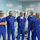 Els uròlegs de Lleida amb l'equip de Sevilla.