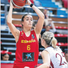 Marina Mata, durante el último Europeo U18 con España.