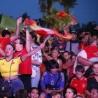 Pantalla gegant a Lleida per veure la final de l'Eurocopa entre Espanya i Anglaterra