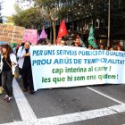La manifestació dels interins ha sortit de la delegació del govern espanyol, al carrer Mallorca