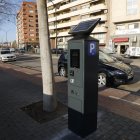 Un parquímetre de la zona blava a Lleida.