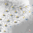 El mapa de predicción meteorológica para este martes.